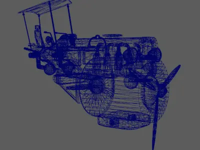 airship-129 Low-poly 3D model
