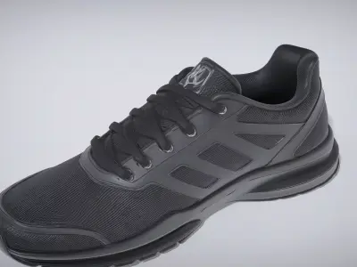 Modern Cross Training Shoe Low-poly 3D model
