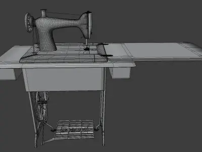 retro sawing machine Singger brand 3D model