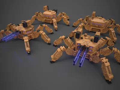 Crab Tank Low-poly 3D model
