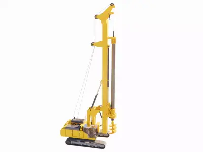 pile drilling machine 3D print model