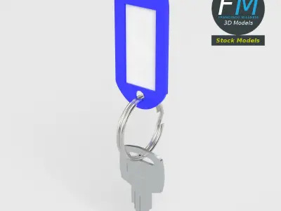 Plastic key tag 3D model