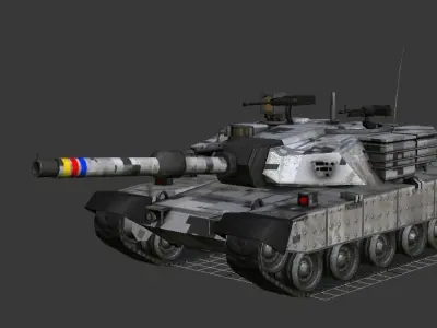 military tank Low-poly 3D model from CGTrader