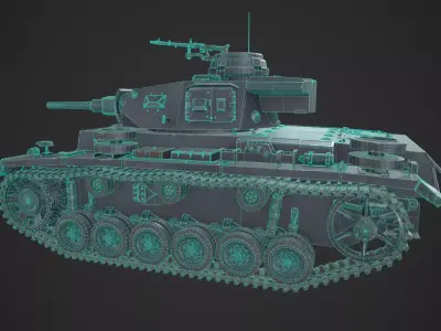 Panzer 3 Ausf J Low-poly 3D model
