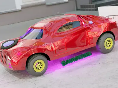 Car Project Free low-poly 3D model