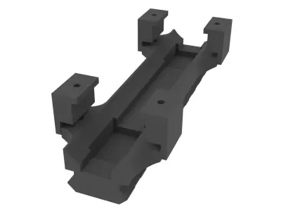 MP5 G3 top rail Picatinny submachine gun tactical CNC 3D Print Low-poly 3D model