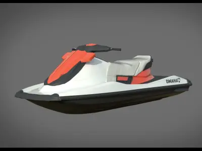 Generic Jet Ski Low-poly 3D model
