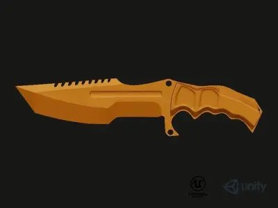 Military Knife Low-poly 3D model order