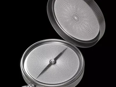 Gold Compass 3D model