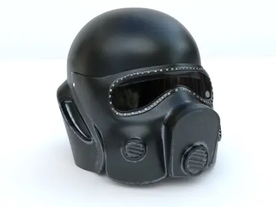 Gas Mask Metro Low-poly 3D model