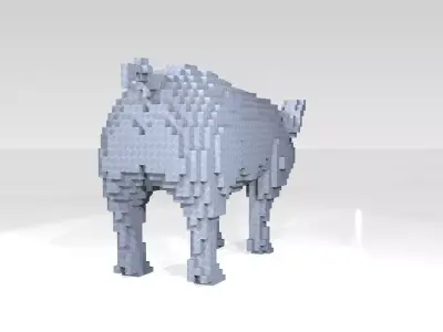 Pig Voxel 3D model