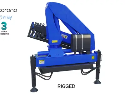 Crane Rigged 3D model