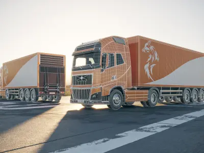 Delivery truck unbranded 3D model