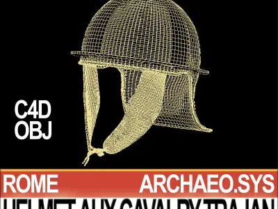 Roman Auxiliary Cavalry Helmet Trajan 3D model
