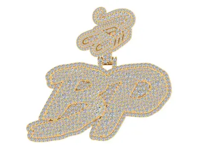 BP Letter Pendent 3D print model