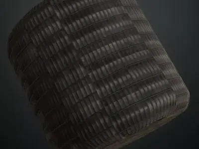 Industrial Dark Wood Paneling PBR Seamless Texture