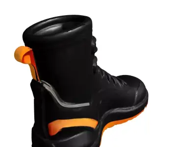 Modern Tactical Combat Boot Low-poly 3D model