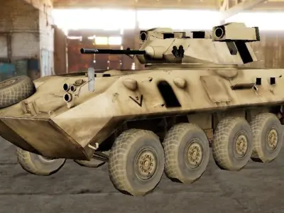 3D Model of an 8 Wheeled Armored Reconnaissance Vehicle 3D model