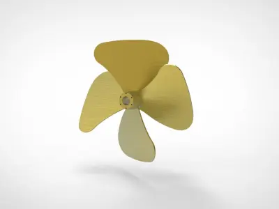 Propeller Ship 4 blade 3D print model
