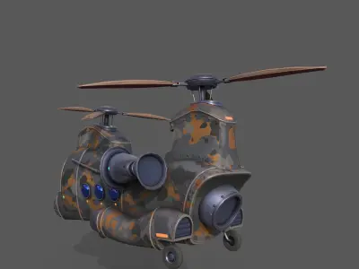 STYLIZED TOON HELICOPTERS  VOL1 Low-poly 3D model