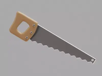 handsaw saw 3d model Low-poly 3D model