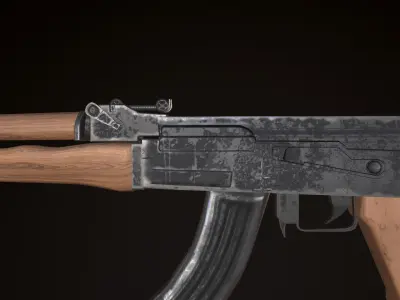 AKM - Model and Textures  Low-poly 3D model