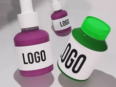 3d bottle liquid  3D model