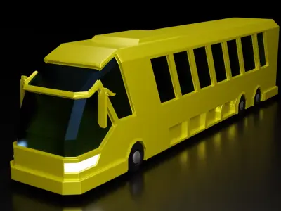 Lowpoly Bus Toy Free low-poly 3D model
