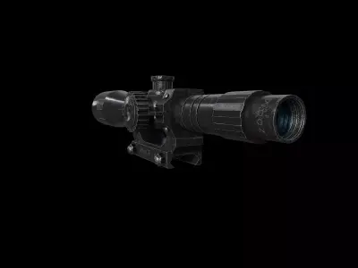 Rifle Scope x4 model low-poly Low-poly 3D model