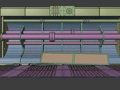 Pipes Indutria Low-poly 3D model