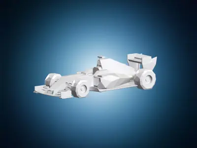 Low Poly F1 Car 3D print model
