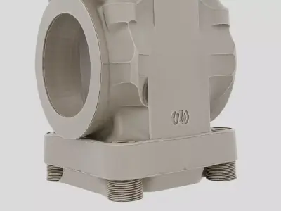 Industrial Factory Pipe Manifold Block for 3D print 3D model