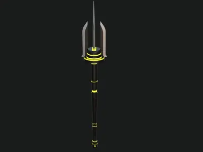 Fantasy Spear Glow 04 Game-Ready PBR  Textures Included Low-poly 3D model