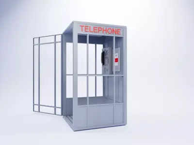 Telephone box 3D model