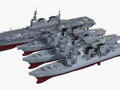 Japanese moye Aida Kongo Hyuga 3D model
