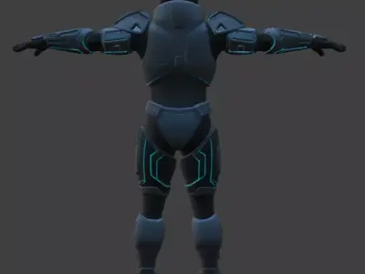 Futuristic Sci-Fi Soldier 3D Model 3D model buy