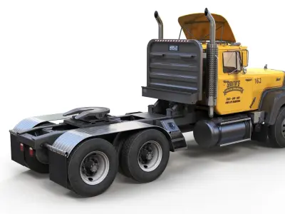 SuperLiner daycab truck Low-poly 3D model