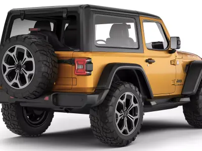 Jeep Wrangler 2 door 2024 3D model