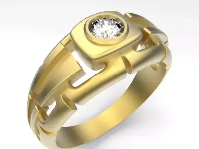 Industrial ring 3D print model