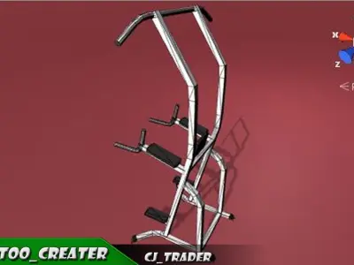 Gym Pull-Up Machine Low-poly 3D model Low-poly 3D model
