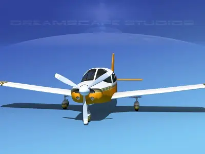 Piper Cherokee Six 260 V14 3D model
