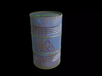 Oil Barrel Low-poly 3D model order