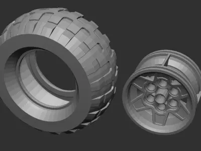 Tire Car 3D print model