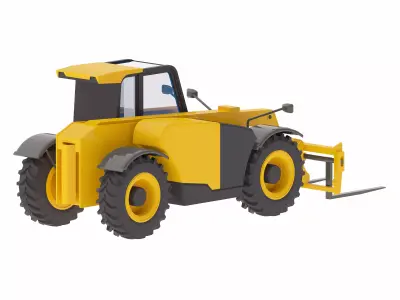 Forklift 525 Low-poly 3D model