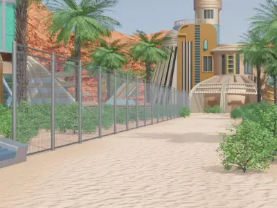 Desert Mining Town 3D model