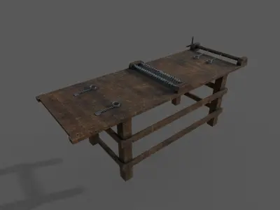 Torture Table 3D model  Low-poly 3D model