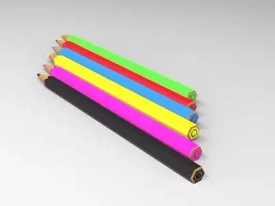 Wooden Pencil Free 3D model