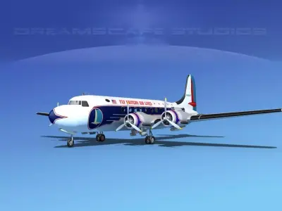 Douglas DC-4 Eastern Airlines 2 3D model