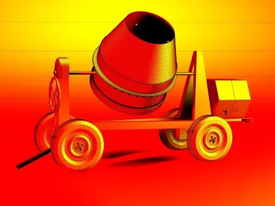 Cement Mixer 3D model buy
