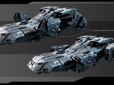 SF Vehicles - PACK01 Low-poly 3D model